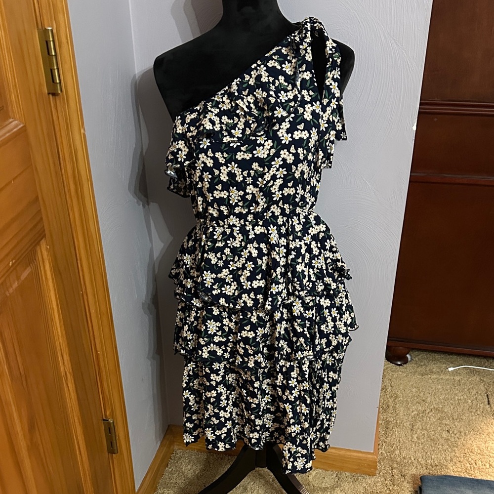 Floral One-Shoulder Dress